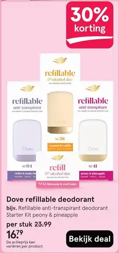 Etos Dove refillable deodorant aanbieding