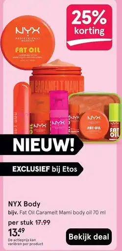 Etos NYX Body aanbieding