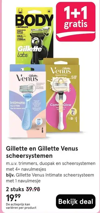 Gillette en Gillette Venus scheersystemen