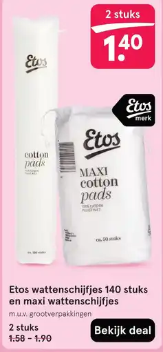 Etos Etos wattenschijfjes aanbieding