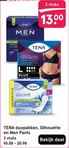 Etos TENA duopakken, Silhouette en Men Pants aanbieding