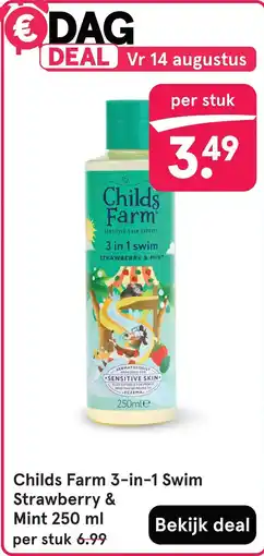 Etos Childs Farm 3-in-1 Swim Strawberry & Mint aanbieding