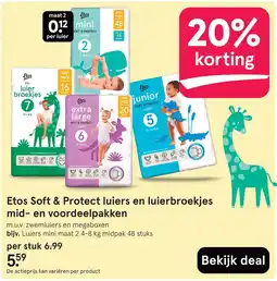 Etos Etos Soft & Protect luiers en luierbroekjes aanbieding
