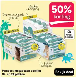 Etos Pampers megaboxen doekjes aanbieding