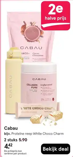 Etos Cabau bijv. Proteïne reep White Choco Charm aanbieding