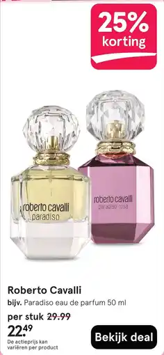 Etos roberto cavalli paradiso aanbieding