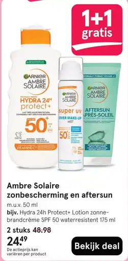 Etos Garnier Ambre Solaire zonbescherming en aftersun aanbieding