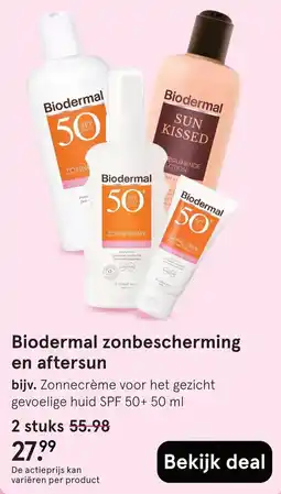 Etos Biodermal zonbescherming en aftersun aanbieding