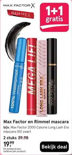 Etos Max Factor en Rimmel mascara aanbieding