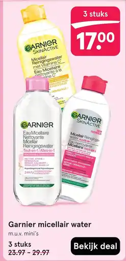 Etos Garnier micellair water aanbieding