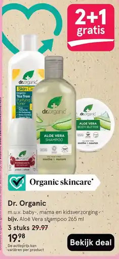 Etos Dr. Organic Aloë Vera shampoo 265 ml aanbieding