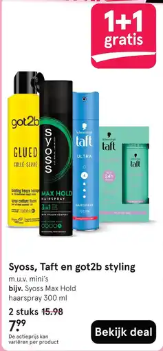 Etos Syoss, Taft en got2b styling aanbieding