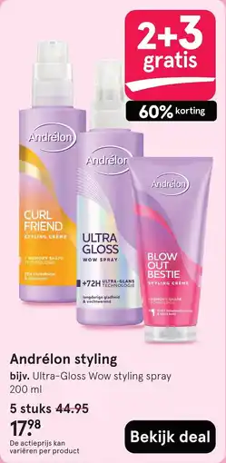 Etos Andrélon styling aanbieding