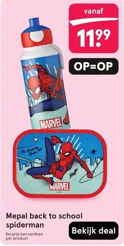 Etos Mepal back to school spiderman aanbieding