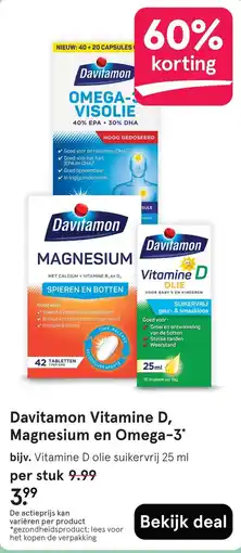 Etos Davitamon Vitamine D, Magnesium en Omega-3 aanbieding