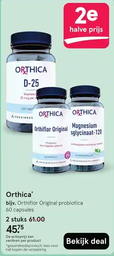 Etos Orthica Orthiflor Original probiotica 60 capsules aanbieding