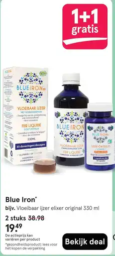 Etos Blue Iron Vloeibaar ijzer elixer original 330 ml aanbieding