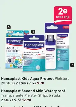 Etos Hansaplast second skin waterproof transparante pleister strips aanbieding