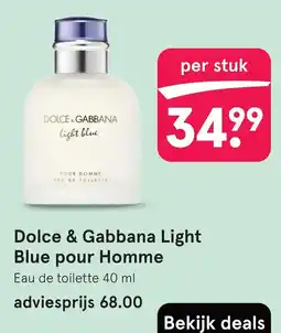Etos Dolce & Gabbana Light Blue pour Homme aanbieding