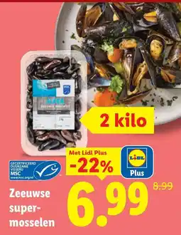 Lidl Zeeuwse super-mosselen aanbieding