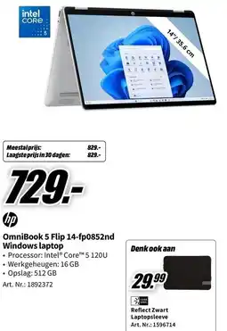 MediaMarkt hp OmniBook 5 Flip 14-fp0852nd aanbieding