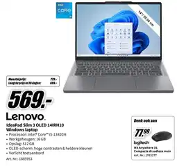 MediaMarkt Lenovo IdeaPad Slim 3 OLED 14IRH10 aanbieding