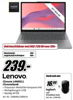 MediaMarkt Lenovo chromebook 14m8911 aanbieding