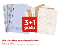 HEMA alle schriften en collegeblokken aanbieding