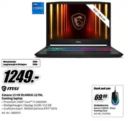 MediaMarkt Msi katana 15 hx b14wgk-227nl aanbieding