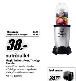 MediaMarkt nutribullet magic bullet aanbieding
