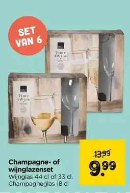 Xenos Champagne- of wijnglazenset aanbieding