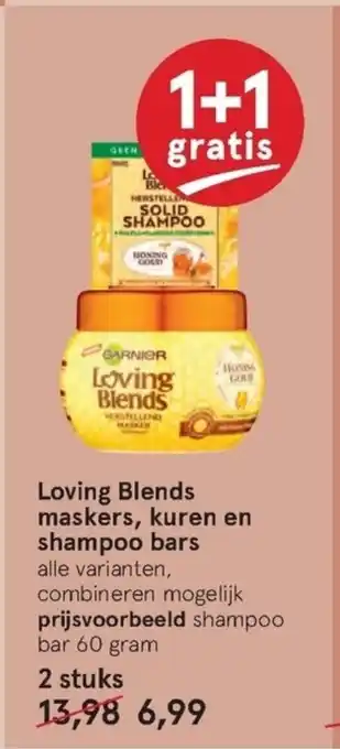 Etos Lovingblends maskers, kuren en shampoo bars 60g aanbieding