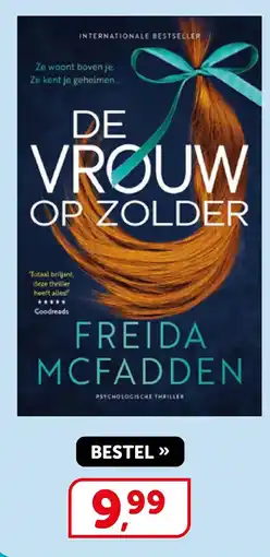Boekenvoordeel de vrouw op zolder aanbieding