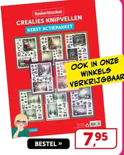 Boekenvoordeel BoekenVoordeel Crealies knipvelletjes kerst actiepakket aanbieding