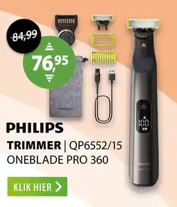 Expert Philips trimmer | QP6552/15 oneblade pro 360 aanbieding