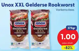 Die Grenze Unox xxl gelderse rookworst aanbieding