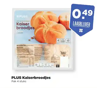 PLUS PLUS Kaiserbroodjes aanbieding