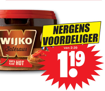 Dirk Wijko satésaus kant en klaar aanbieding