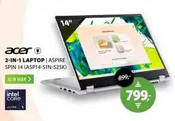 Expert acer 2-in-1 laptop | aspire spin 14 (asp14-51n-525k) aanbieding