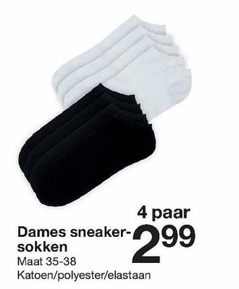 Zeeman Dames sneakersokken aanbieding
