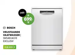 Expert Bosch vrijstaande vaatwasser sms4elw21e exclusiv aanbieding