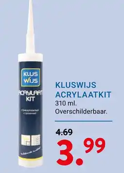Kluswijs Kluswijs acrylaatkit aanbieding