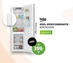 Expert beko koel-vriescombinatie b3rcno255w aanbieding