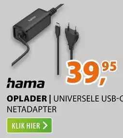 Expert hama oplader | universele usb-c netadapter aanbieding