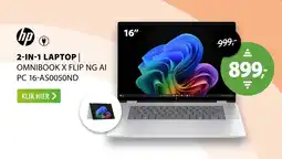 Expert hp 2-in-1 laptop omnibook x flip ng ai pc 16-as0050nd aanbieding
