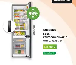 Expert Samsung koel-vriescombinatie RB38C7B5AB1/EF aanbieding