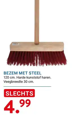 Kluswijs BEZEM MET STEEL aanbieding