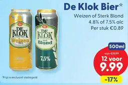 Die Grenze De Klok Bier aanbieding