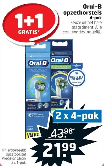 Trekpleister Oral-b opzetborstels 4-pak aanbieding