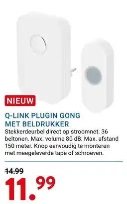 Kluswijs Q-link plugin gong met beldrukker aanbieding